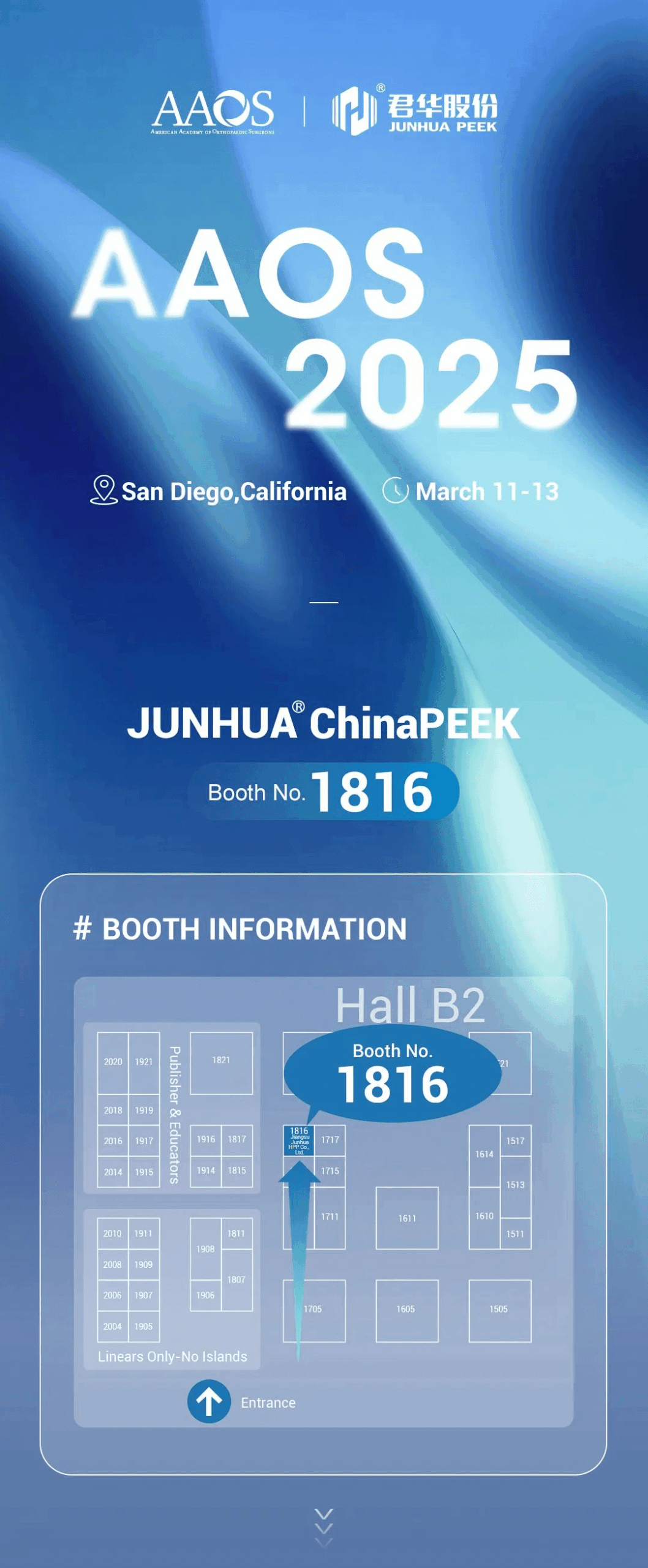 AAOS 2025 | Junhua te encuentra en San Diego para presenciar el futuro de AKSOPEEKNO1-Junhua Médico